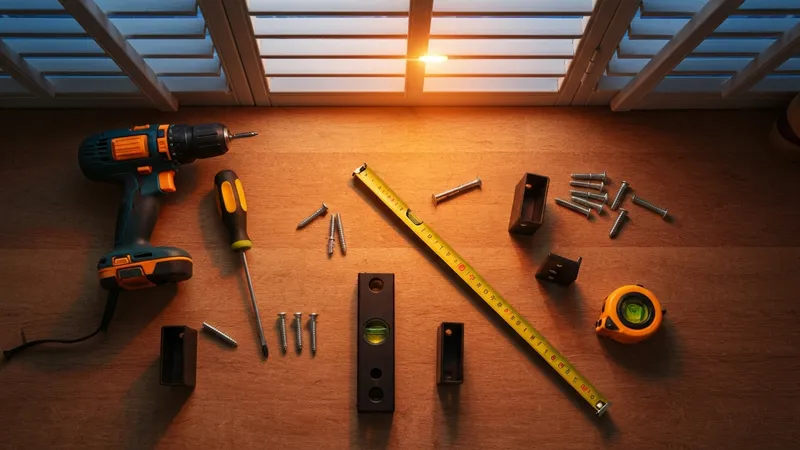 Outils nécessaires pour l'installation de volets